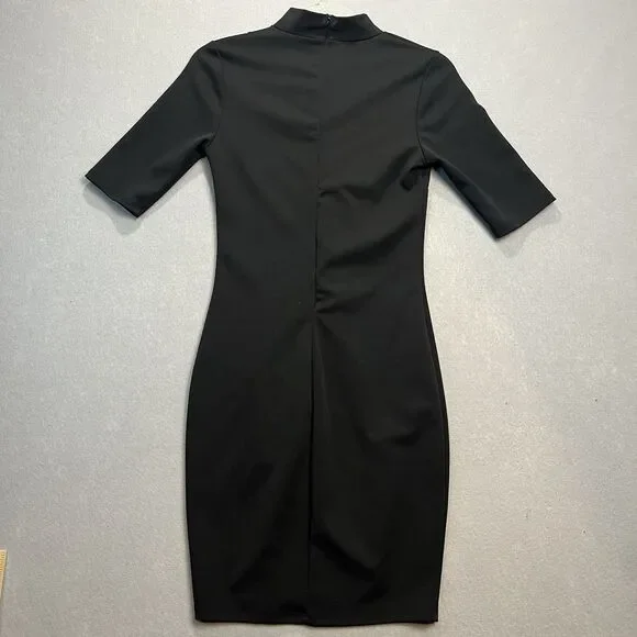 VTG Fashion Nova Women's Black Stretch Kiko High Side Slit Dress Size S - Picture 7 of 10